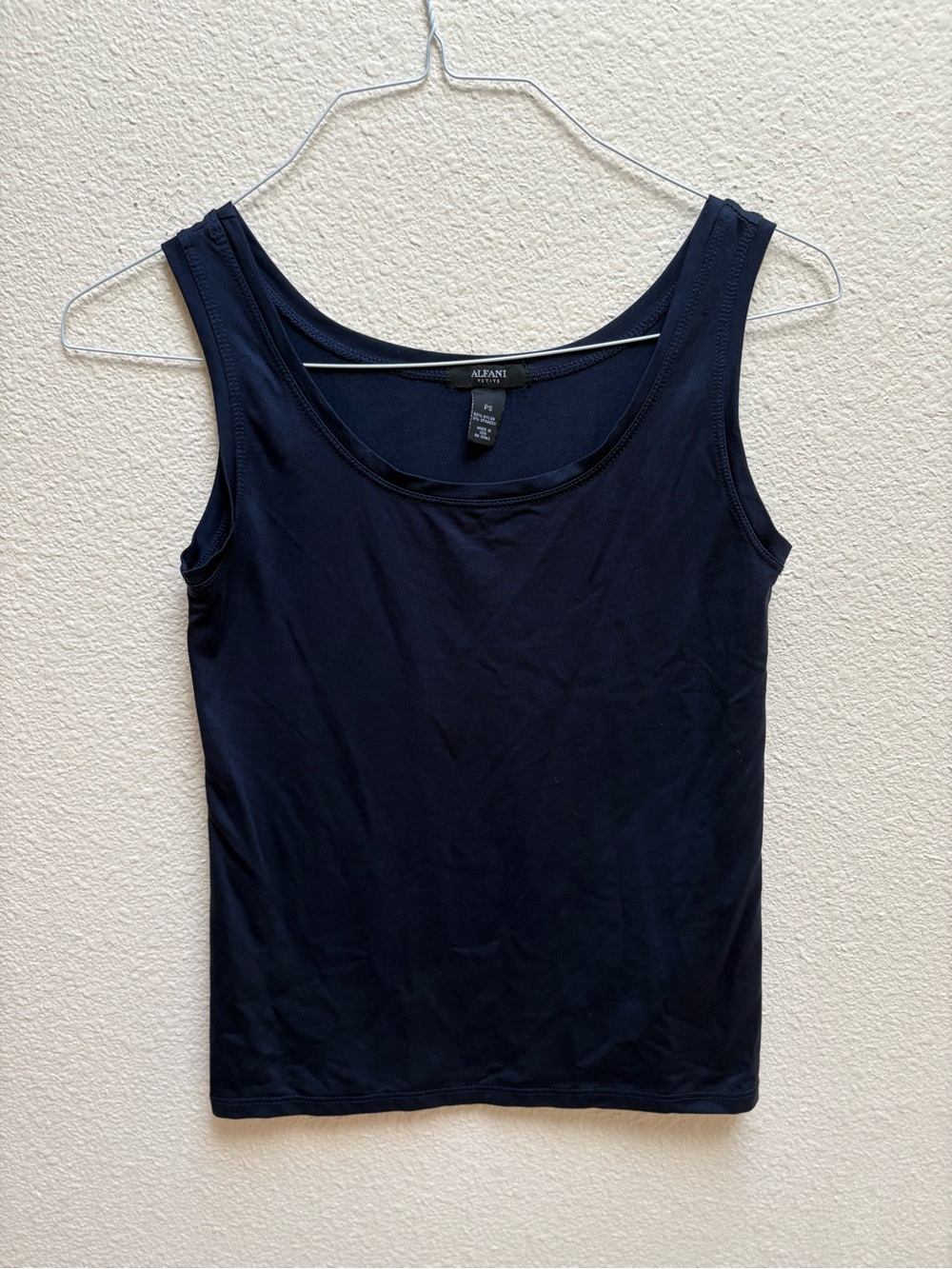 Alfani Navy Scoop Neck Tank Top